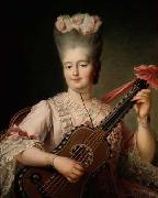 Madame Clotilde playing the guitar